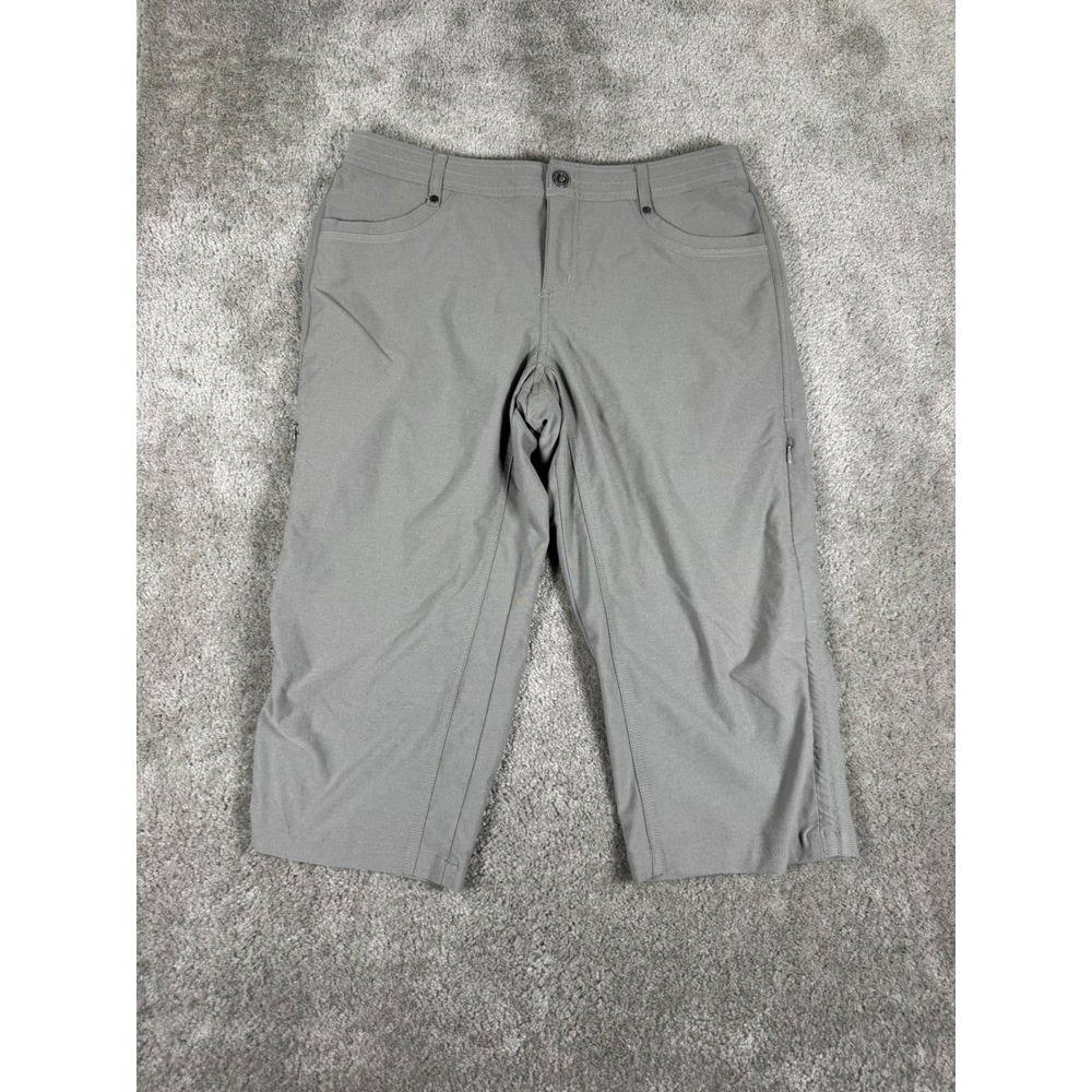 Kuhl Gray Hiking Capri Pants Womens Size 10 Outdoor Activewear Zipper Pockets